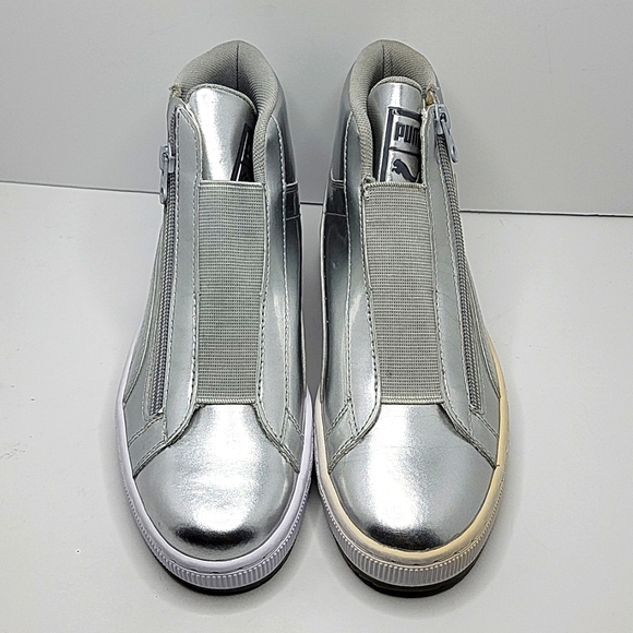 ⚡HP⚡PUMA | basket mid winter boots | silver | Wn's sz. 6 - Picture 2 of 8